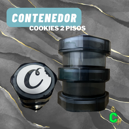 Contenedor Cookies Dos Pisos - cierre hermético