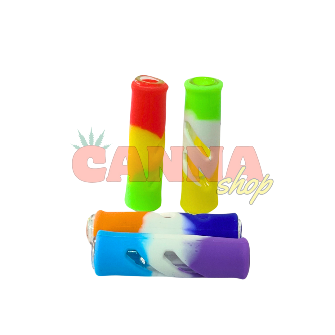 Pipa Cilíndrica Silicona Cristal