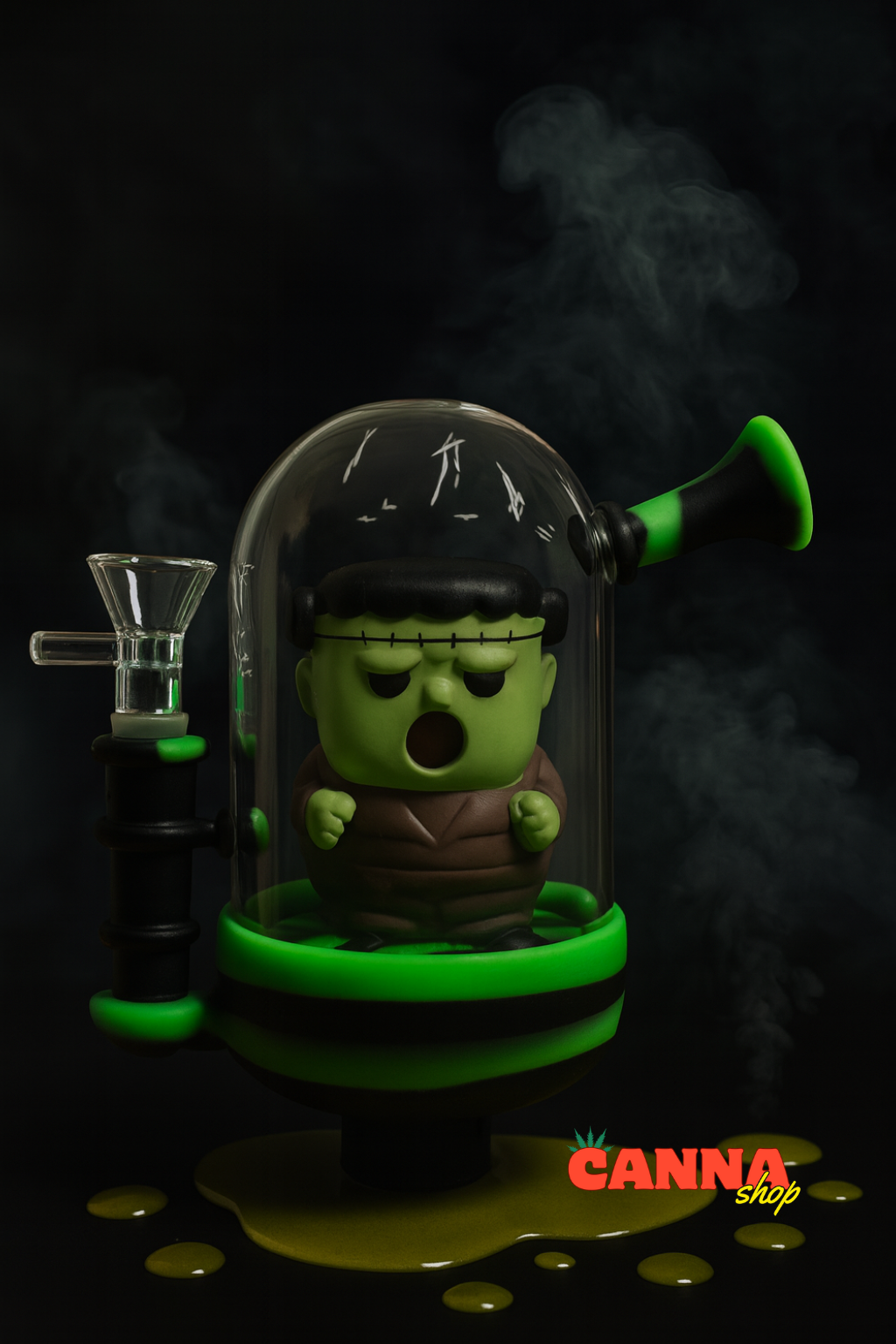 Bong de silicona y cristal - Frankenstein